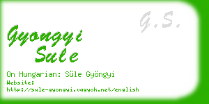 gyongyi sule business card